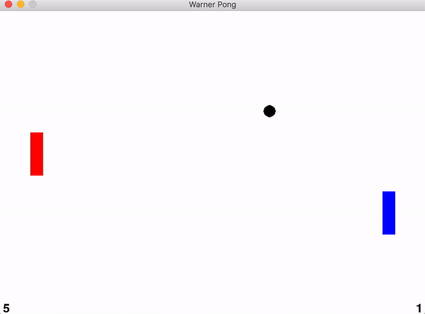 Demo of Warner Pong